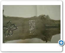 collection 4 studs+strass+haematite on shorn mink